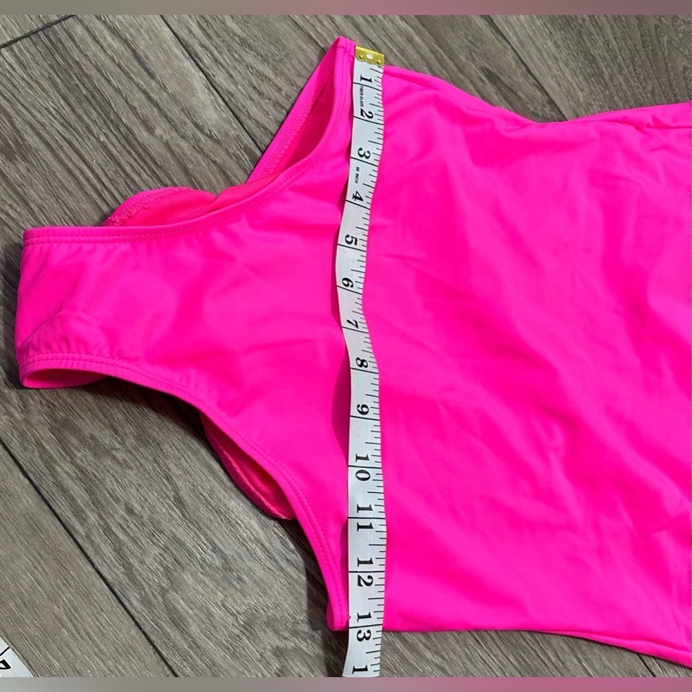 🌸 No Boundaries Junior's Classic One-Piece Swimsuit - Pink Sizzle (Size S, NWT) - Picture 6 of 12